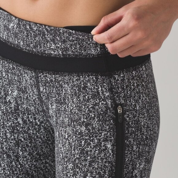 Lululemon Inspire Tight II Power Luxtreme Suited Jacquard Black White / Black - Picture 5 of 12